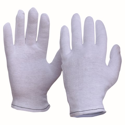 GLOVE POLY COTTON LINER INTERLOCK HEMMED WRIST LARGE 